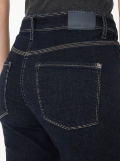 Cropped Slim-Fit Jeans 'Piper Short' Blau