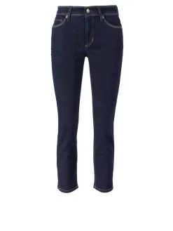 Cropped Slim-Fit Jeans 'Piper Short' Blau