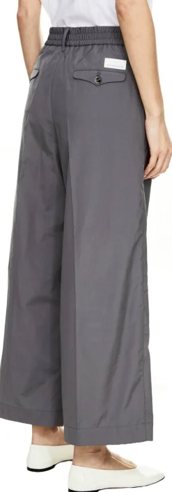 Cropped Stoffhose 'Astrid' Graublau