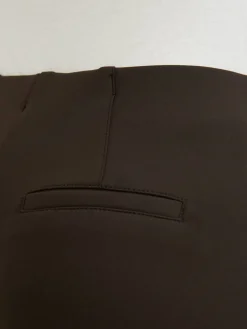 Cropped Stoffhose 'Cindessa' Dunkelbraun
