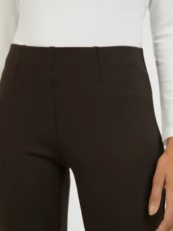 Cropped Stoffhose 'Cindessa' Dunkelbraun