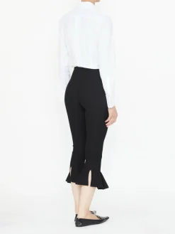 Cropped-Stoffhose in Schwarz