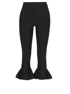 Cropped-Stoffhose in Schwarz