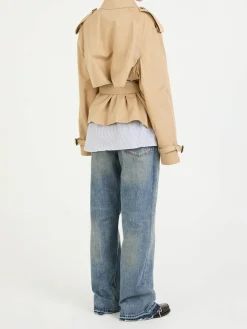 Cropped Trenchcoat Beige
