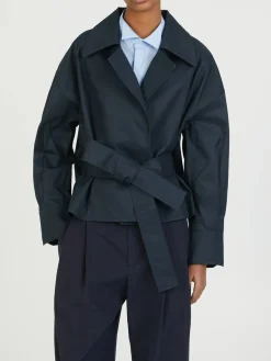 Cropped Trenchjacke 'Valentina' Marineblau