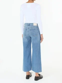 Cropped Wide-Leg-Jeans 'Lyra' Hellblau