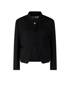 Cropped Wollblazer Schwarz