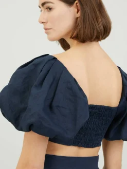 Crop-Top 'Anez' Marineblau
