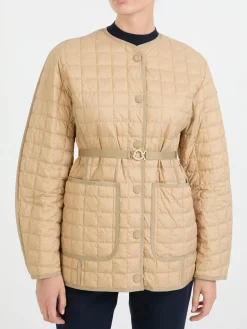 Daunenjacke 'Alleuze' mit Gürtel Beige