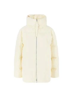 Daunenjacke mit Kapuze Beige