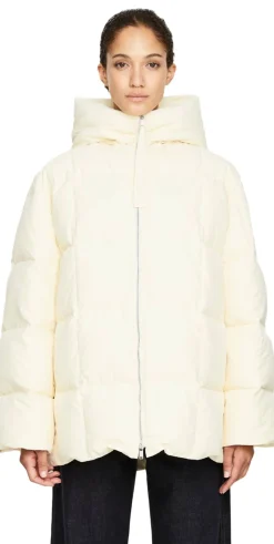 Daunenjacke mit Kapuze Beige