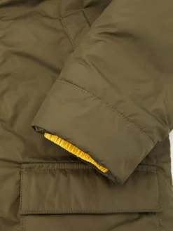 Daunenjacke mit Kapuze Khaki
