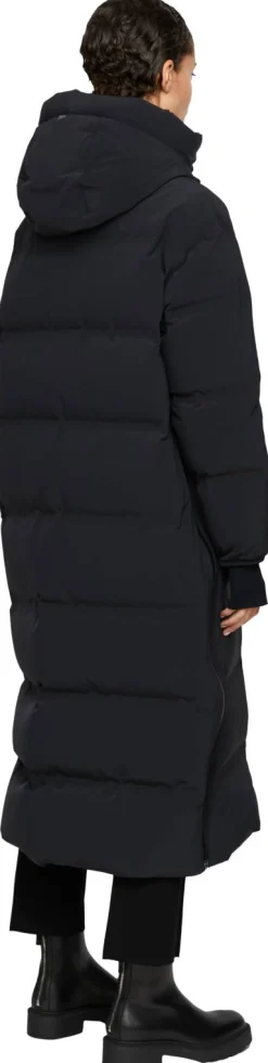 Daunenmantel 'Laminar Long' Schwarz