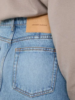 Denim-Minirock Hellblau