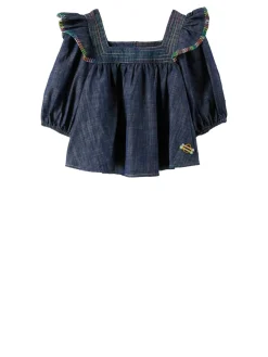 Denim Top 'Alight' Marineblau