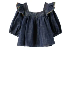 Denim Top 'Alight' Marineblau