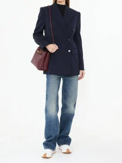 Doppelreihiger Blazer in Marineblau