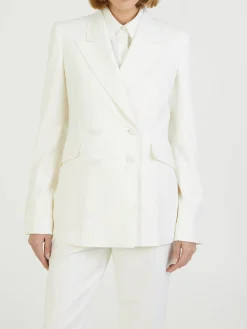 Doppelreihiger Cashmere-Blazer 'Stephanie' Crème