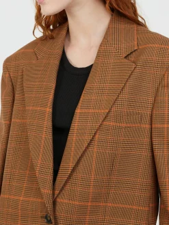 Einreihiger Wollblazer Orange