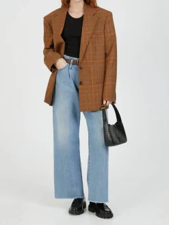 Einreihiger Wollblazer Orange
