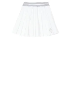 Faltenrock mit Leggings Weiß