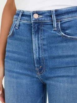 Flared Cropped Jeans 'The Hustler Ankle Fray' Mittelblau