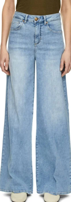 Flared-Cut Jeans 'Maury' Hellblau