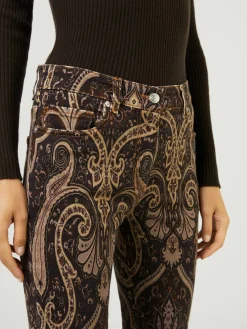 Flared-Leg Jeans Braun