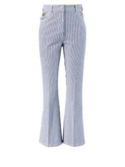 Flared-Leg Jeans Marineblau