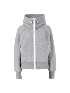 Fleece-Bomberjacke 'Chilliwack' mit Kapuze Grau