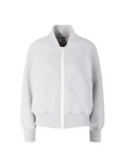 Fleece-Bomberjacke 'Sierra' Hellgrau