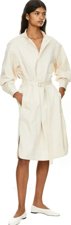 Fließendes Liquette‑Kleid mit Knopfleiste Rosé