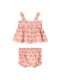 Floales Set aus Top und Bloomer Rosé