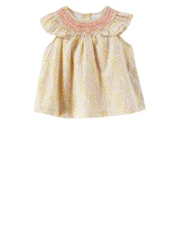 Florale Bluse Gelb