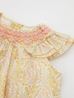 Florale Bluse Gelb