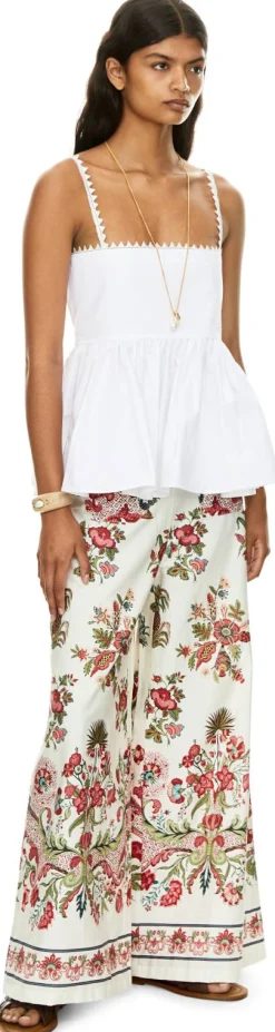 Florale Hose 'Adele' Rot