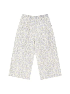 Florale Hose Hellblau