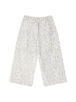 Florale Hose Hellblau