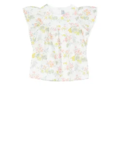 Florale Leinen-Baumwolltunika Multi