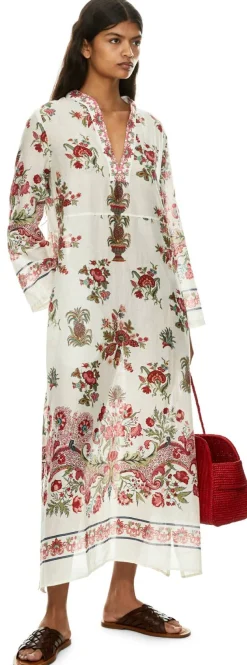 Floraler Kaftan 'Giada' Rot