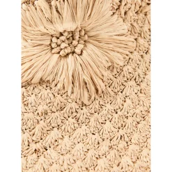 Floraler Sonnenhut 'Nadia Crochet' Beige