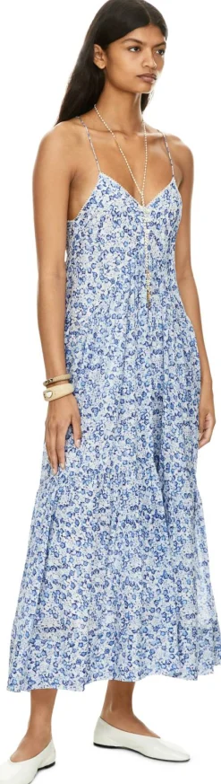 Florales Maxikleid 'Sabba' Blau