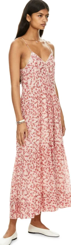 Florales Maxikleid 'Sabba' Rot