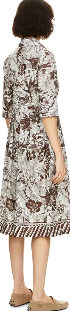 Florales Midikleid 'Aisha' Braun
