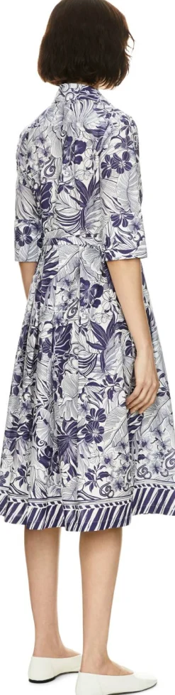 Florales Midikleid 'Aisha' Indigo