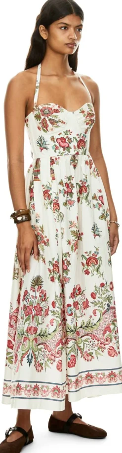 Florales Midikleid 'Johanna' Rot