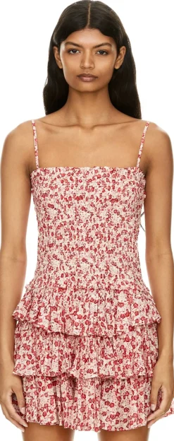 Florales Minikleid 'Elodie' Rot