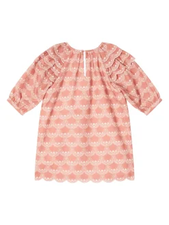 Florales Rüschenkleid Rosé