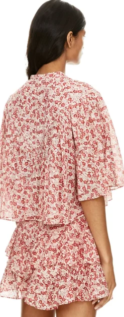 Florales Top 'Veelia' Rot