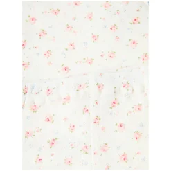 Florales Twin-Set mit Ajour-Lochmuster Cremé